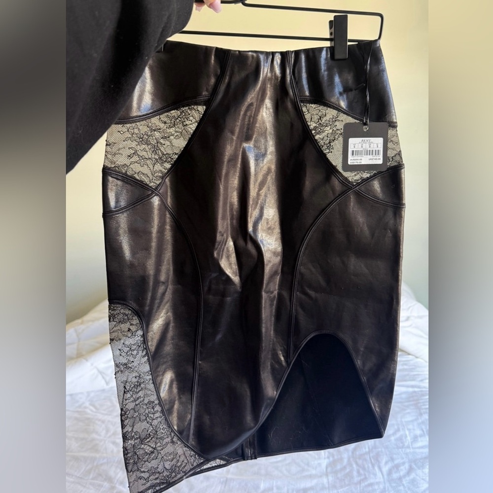 Honey Birdette Remy Black Sexy Stretch Skirt Size S